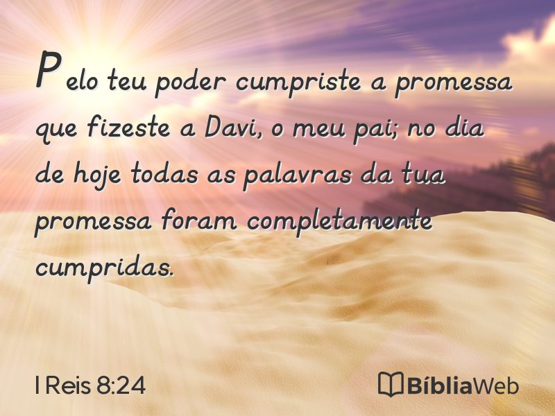 I Reis 8:24 em imagem para compartilhar
