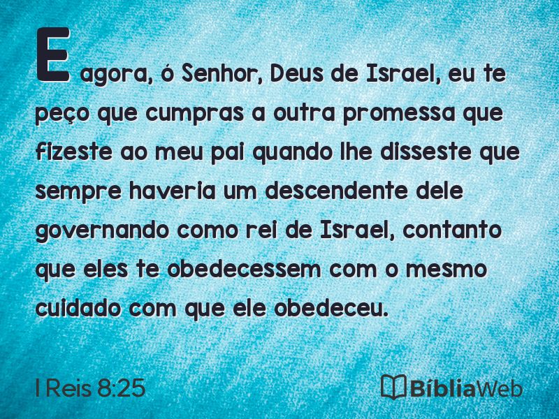 I Reis 8:25 em imagem para compartilhar