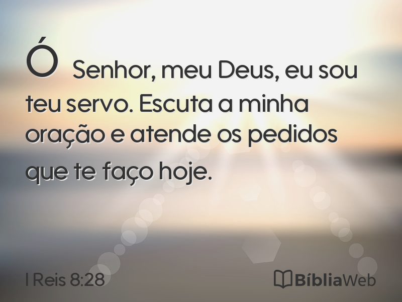 I Reis 8:28 em imagem para compartilhar
