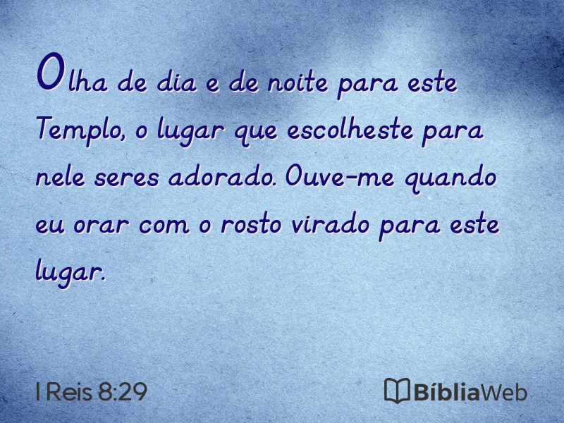 I Reis 8:29 em imagem para compartilhar