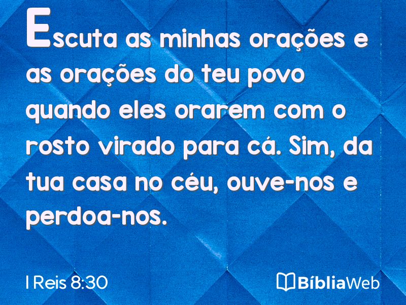 I Reis 8:30 em imagem para compartilhar