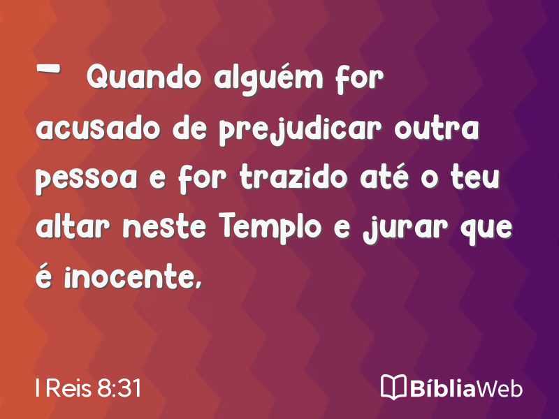 I Reis 8:31 em imagem para compartilhar
