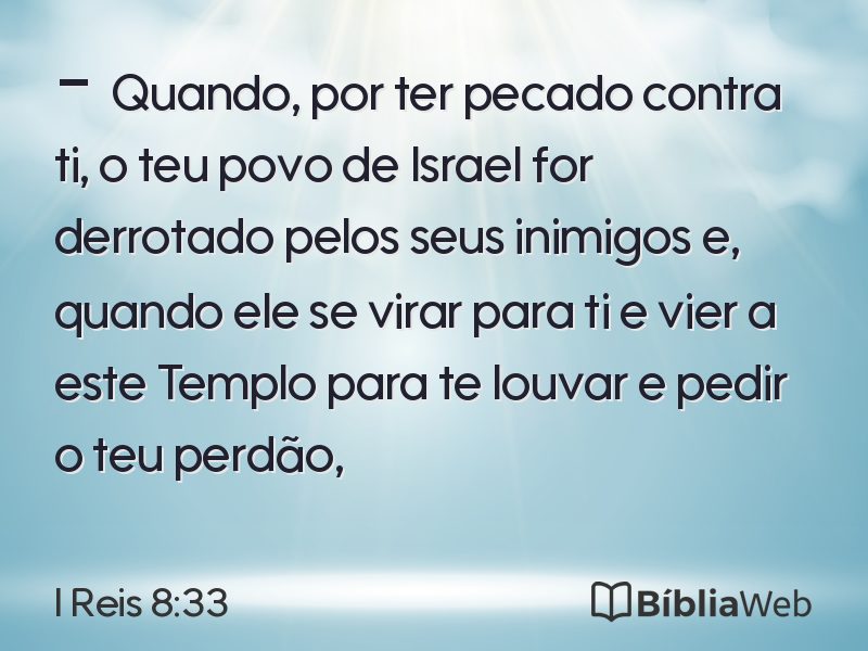 I Reis 8:33 em imagem para compartilhar