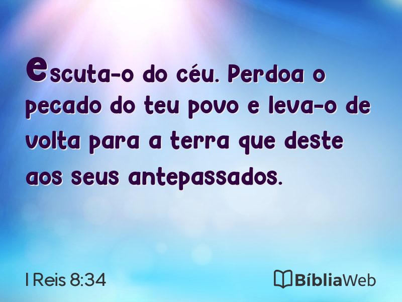 I Reis 8:34 em imagem para compartilhar