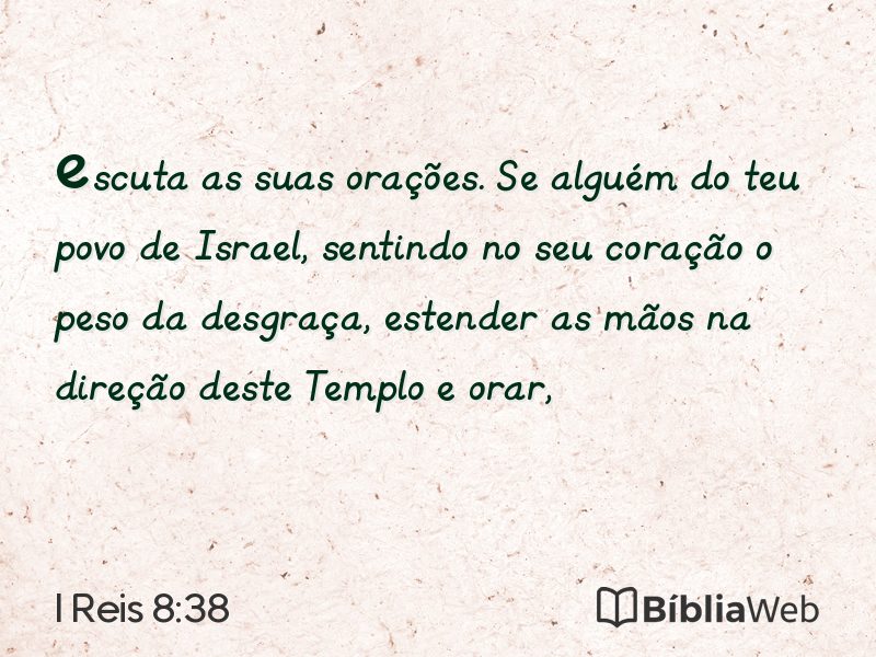 I Reis 8:38 em imagem para compartilhar