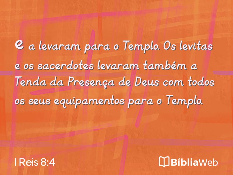 I Reis 8:4 em imagem para compartilhar