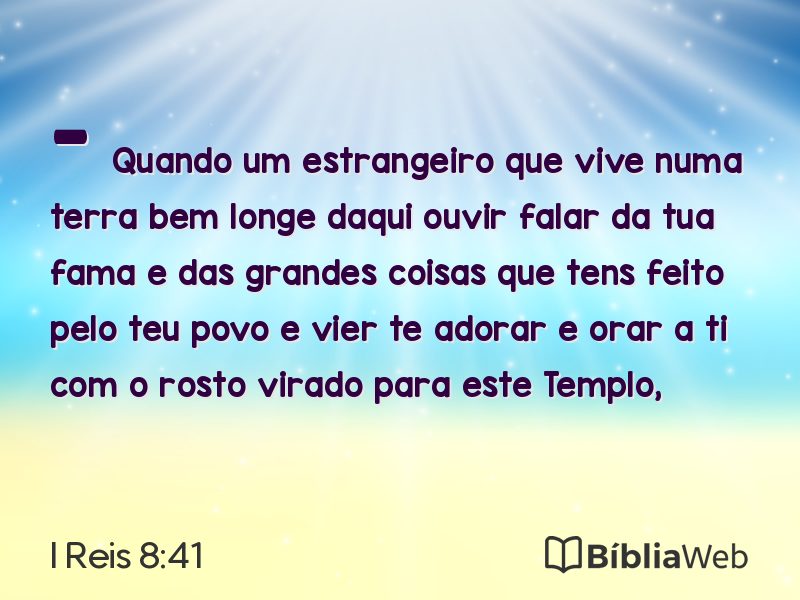 I Reis 8:41 em imagem para compartilhar