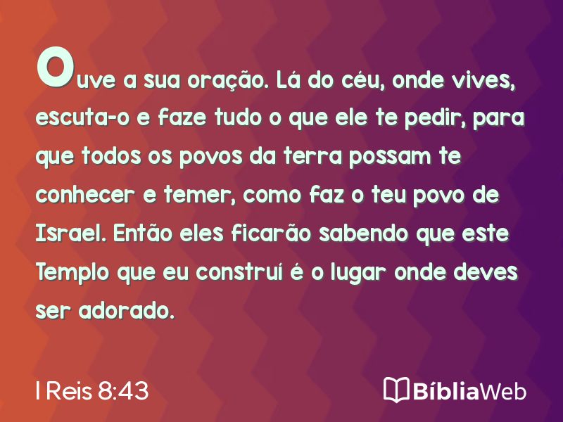 I Reis 8:43 em imagem para compartilhar