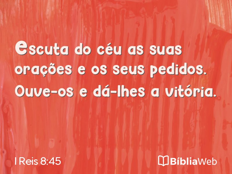 I Reis 8:45 em imagem para compartilhar