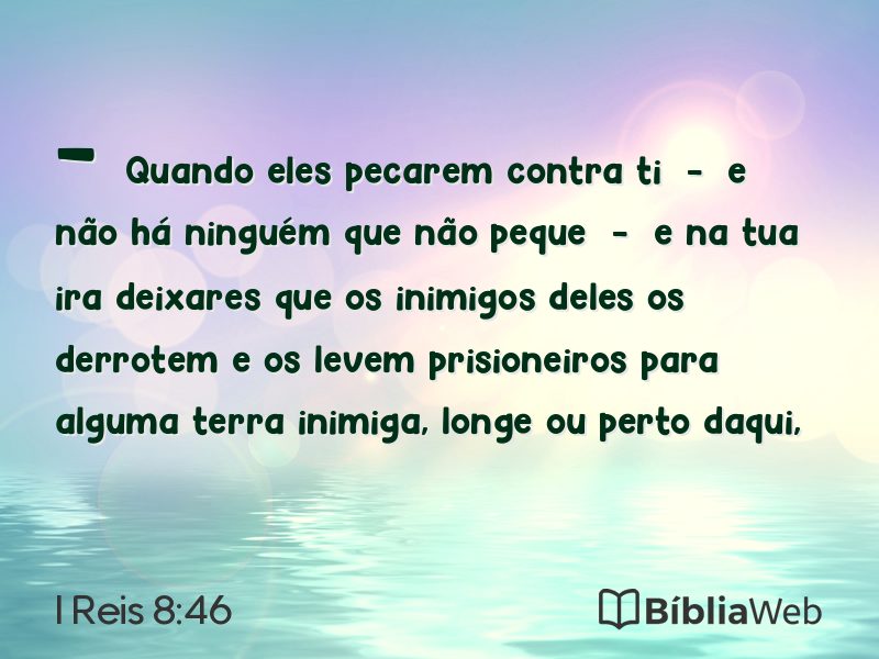 I Reis 8:46 em imagem para compartilhar