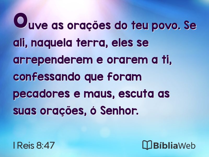 I Reis 8:47 em imagem para compartilhar
