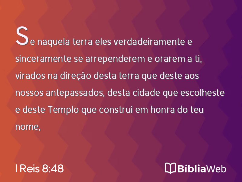 I Reis 8:48 em imagem para compartilhar