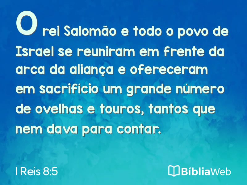 I Reis 8:5 em imagem para compartilhar