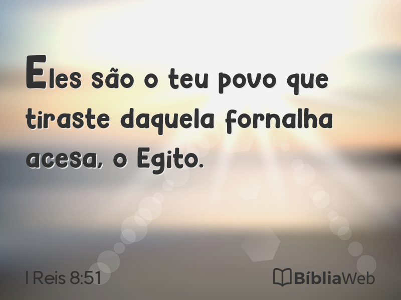 I Reis 8:51 em imagem para compartilhar