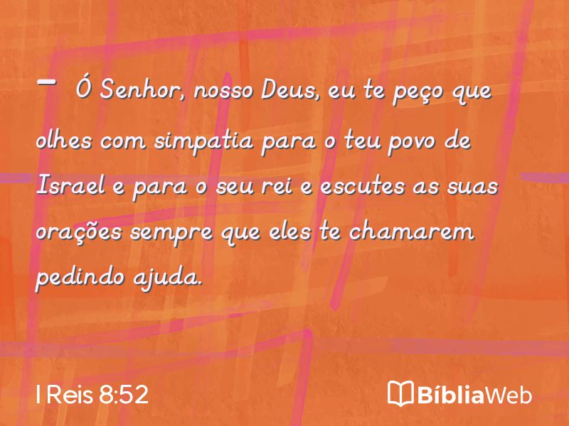 I Reis 8:52 em imagem para compartilhar