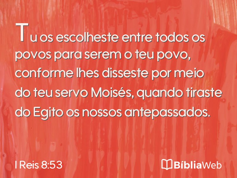 I Reis 8:53 em imagem para compartilhar