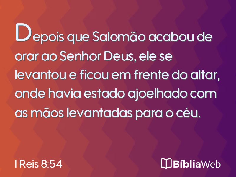I Reis 8:54 em imagem para compartilhar