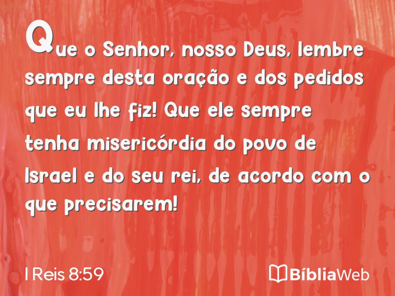 I Reis 8:59 em imagem para compartilhar