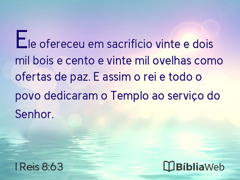 I Reis 8:63 em imagem para compartilhar
