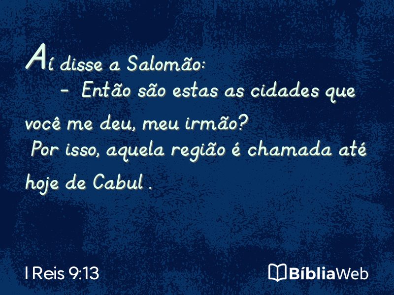 I Reis 9:13 em imagem para compartilhar