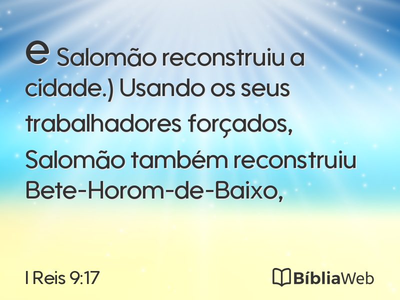 I Reis 9:17 em imagem para compartilhar