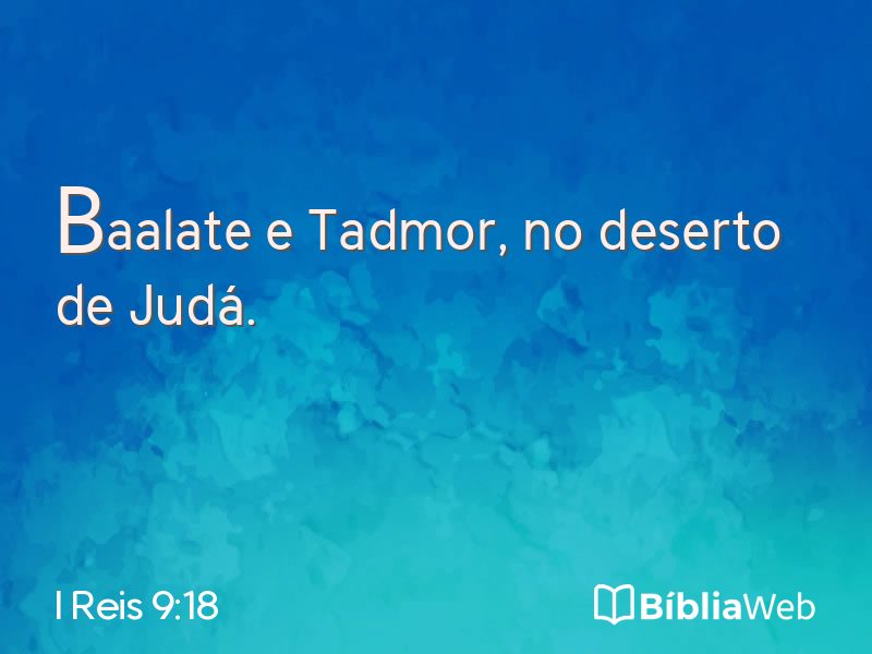 I Reis 9:18 em imagem para compartilhar