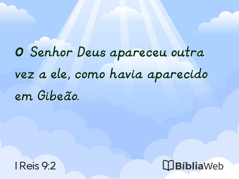 I Reis 9:2 em imagem para compartilhar