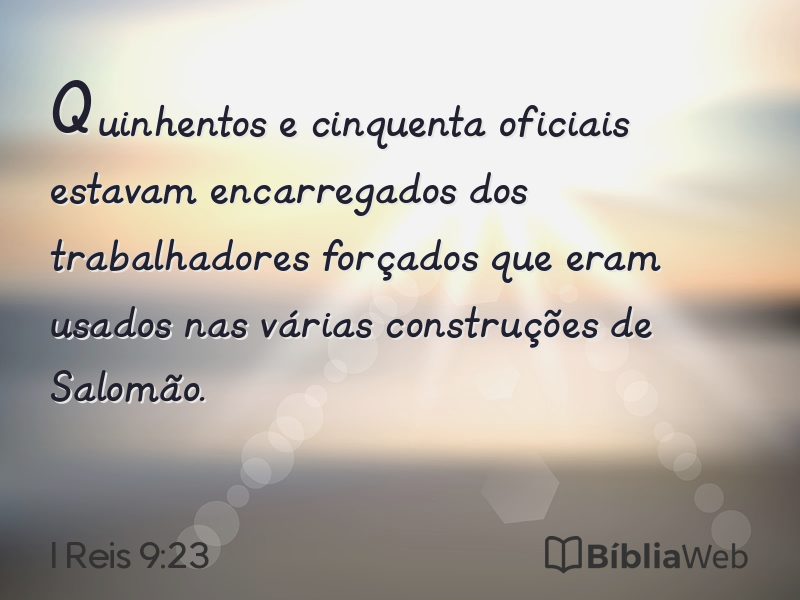 I Reis 9:23 em imagem para compartilhar