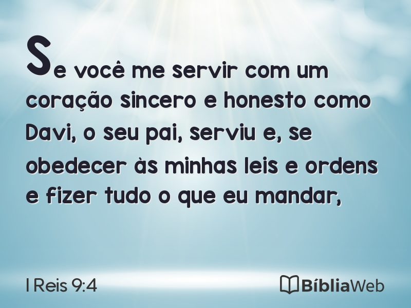 I Reis 9:4 em imagem para compartilhar