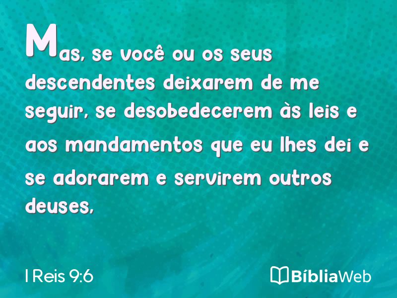 I Reis 9:6 em imagem para compartilhar