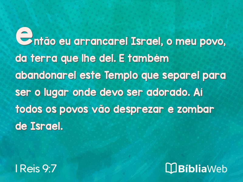I Reis 9:7 em imagem para compartilhar