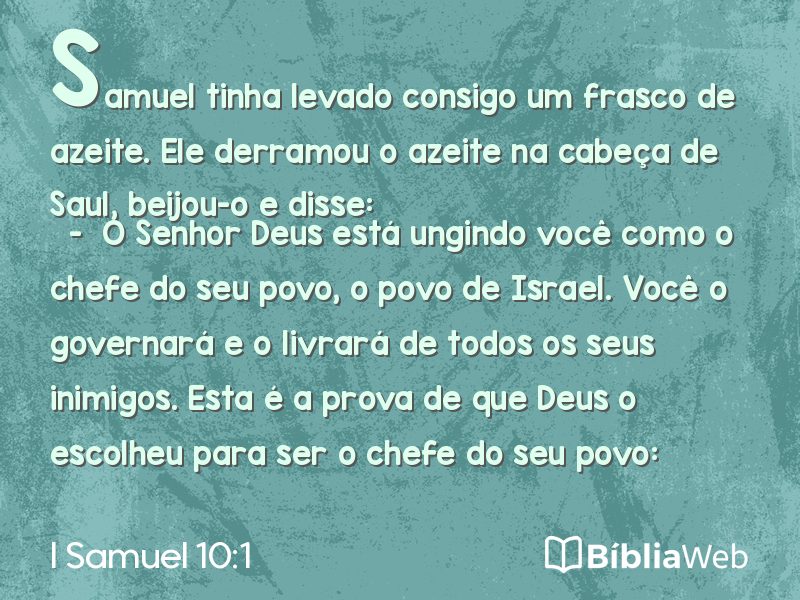 I Samuel 10:1 em imagem para compartilhar