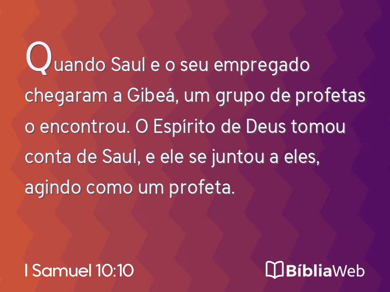 I Samuel 10:10 em imagem para compartilhar