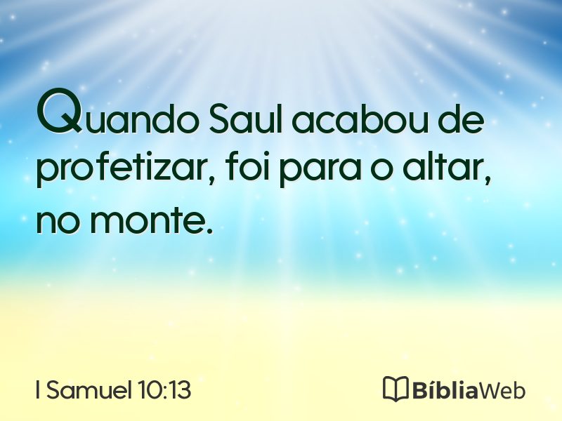 I Samuel 10:13 em imagem para compartilhar