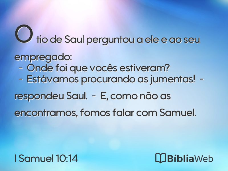 I Samuel 10:14 em imagem para compartilhar