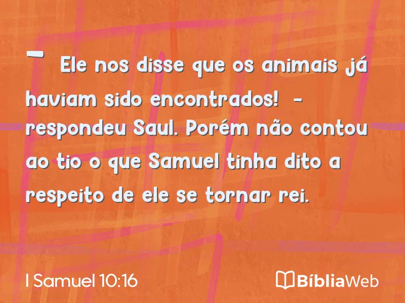 I Samuel 10:16 em imagem para compartilhar