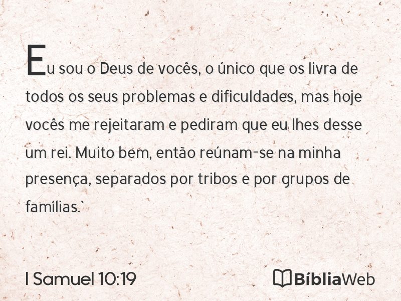 I Samuel 10:19 em imagem para compartilhar