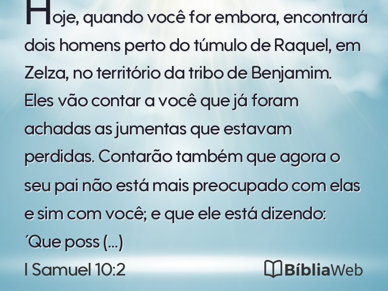 I Samuel 10:2 em imagem para compartilhar