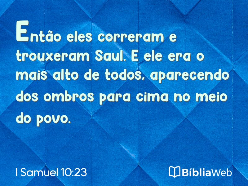 I Samuel 10:23 em imagem para compartilhar