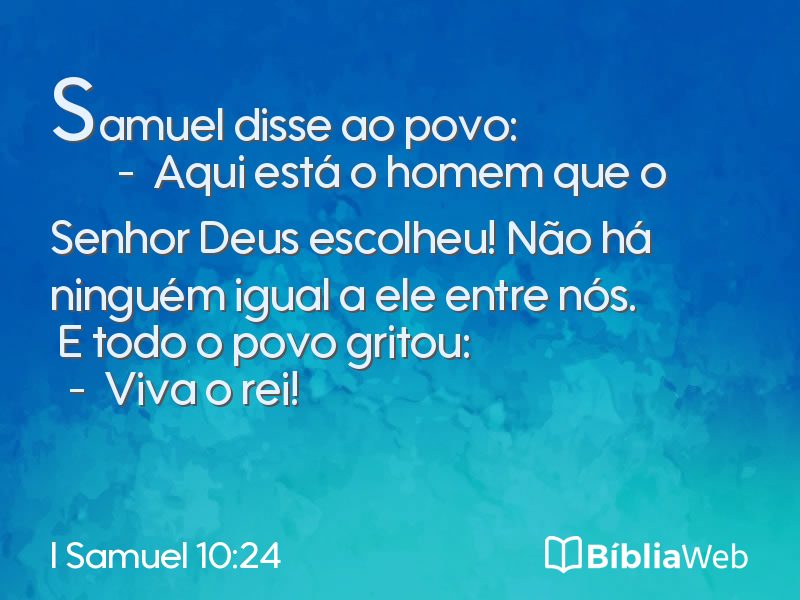 I Samuel 10:24 em imagem para compartilhar