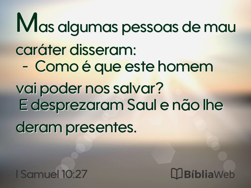 I Samuel 10:27 em imagem para compartilhar