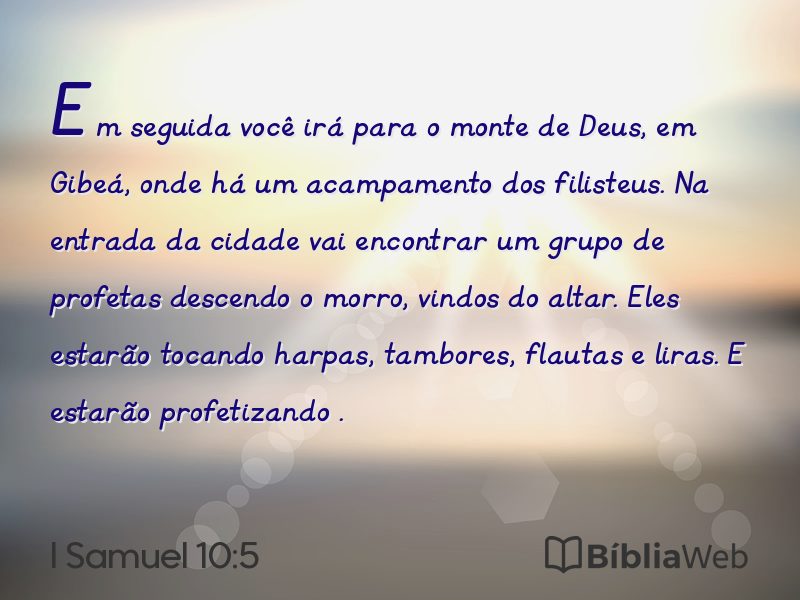 I Samuel 10:5 em imagem para compartilhar