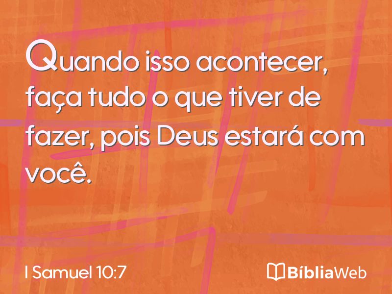 I Samuel 10:7 em imagem para compartilhar