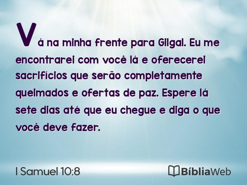 I Samuel 10:8 em imagem para compartilhar