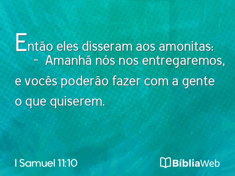 I Samuel 11:10 em imagem para compartilhar