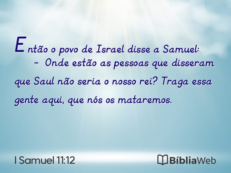 I Samuel 11:12 em imagem para compartilhar