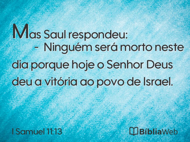 I Samuel 11:13 em imagem para compartilhar