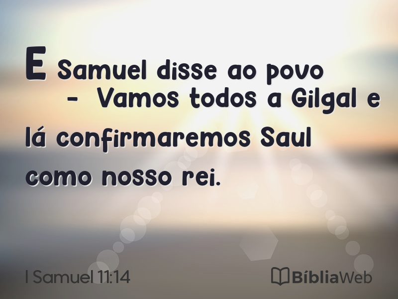 I Samuel 11:14 em imagem para compartilhar