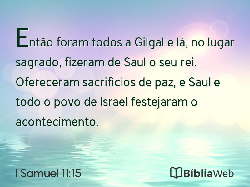 I Samuel 11:15 em imagem para compartilhar