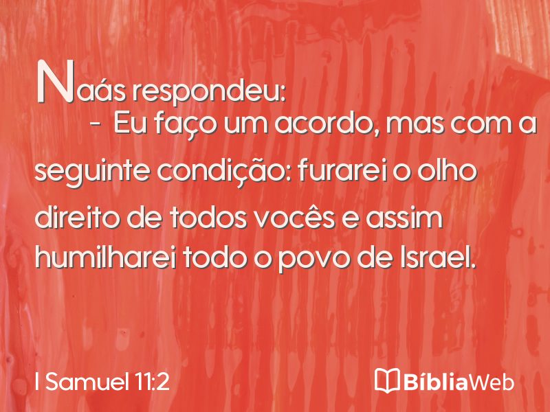 I Samuel 11:2 em imagem para compartilhar